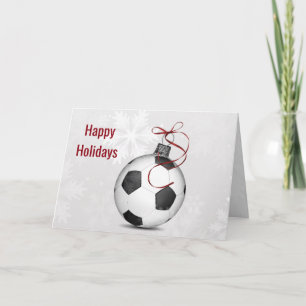 soccer ball ornament Holiday Greetings Card