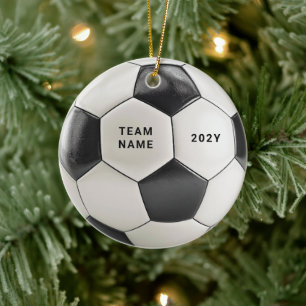 Soccer Ball Ornament Personalized Team Name Year