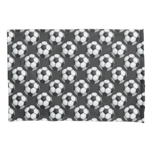 Soccer Ball Painted Pattern Pillowcase (Front)