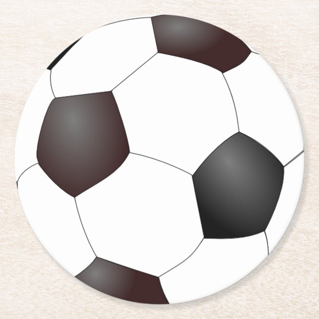Soccer Ball Paper Coasters (Front)