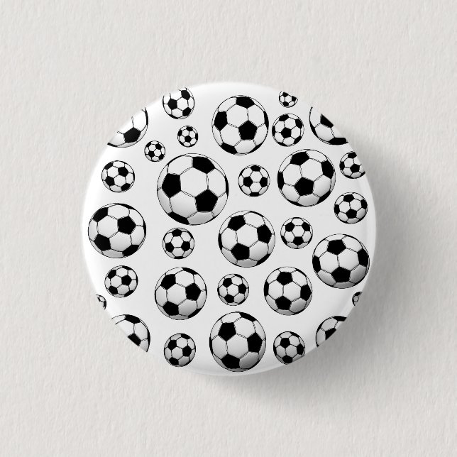 Soccer Ball Pattern 1 Inch Round Button (Front)