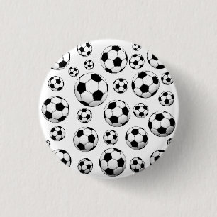Soccer Ball Pattern 1 Inch Round Button