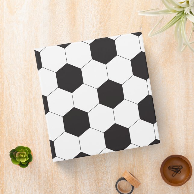 Soccer ball pattern Back to School Binder (In Situ)