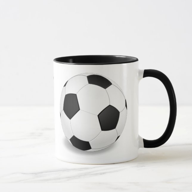 Soccer Ball Pattern Coffee Mug (Right)