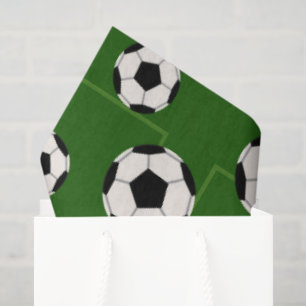 Soccer ball pattern hemed party tissue paper