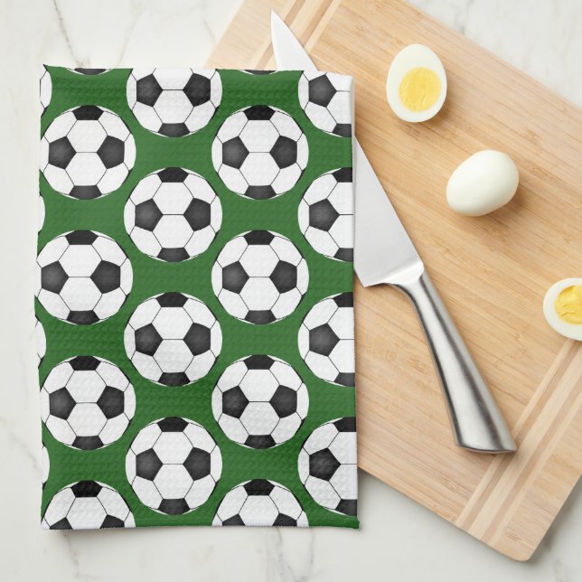 Soccer Ball Pattern Kitchen Towel (Quarter Fold)