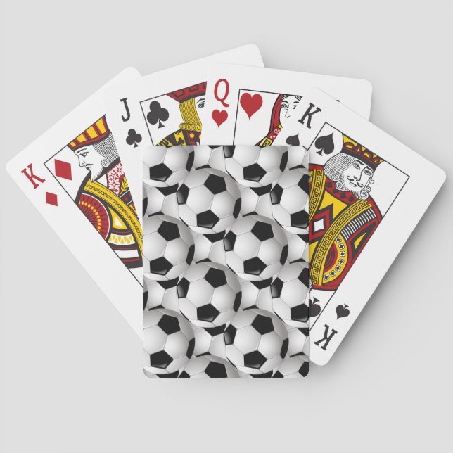 Soccer Ball Pattern Playing Cards (Back)