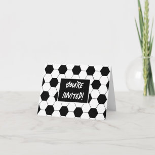 Soccer Ball Pattern Template Invitation Card