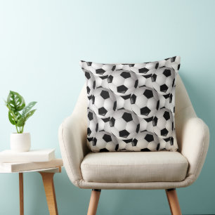 Soccer Ball Pattern Throw Pillow