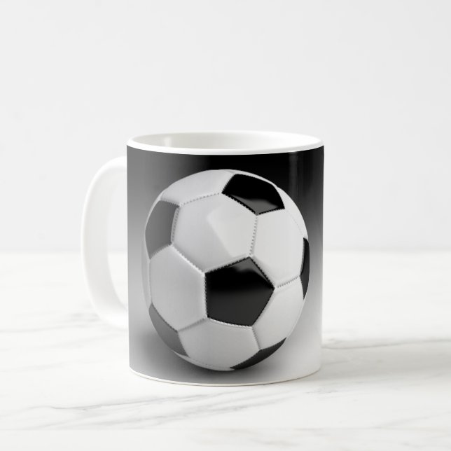 Soccer Ball Personalized Coffee Mug Cup (Front Left)