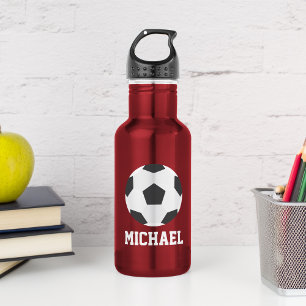 Soccer Ball Personalized Kids 532 Ml Water Bottle