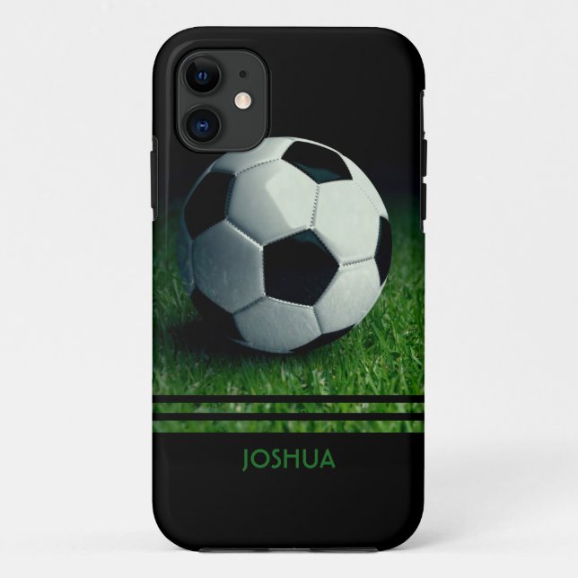 Soccer Ball Personalized Name | Football Case-Mate iPhone Case (Back)