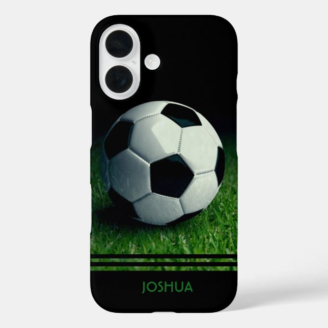 Soccer Ball Personalized Name Football Case-Mate iPhone Case (Back)