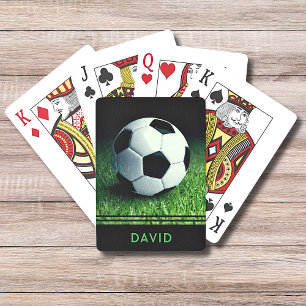 Soccer Ball Personalized Name Football Sport Playing Cards