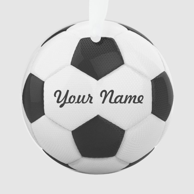 Soccer Ball Personalized Name Ornament (Front)