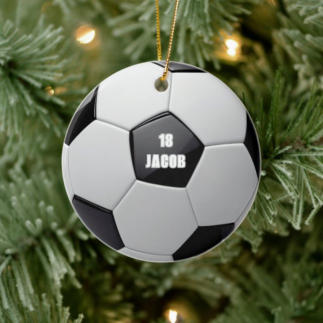 Soccer Ball Personalized Name Ornament (Tree)