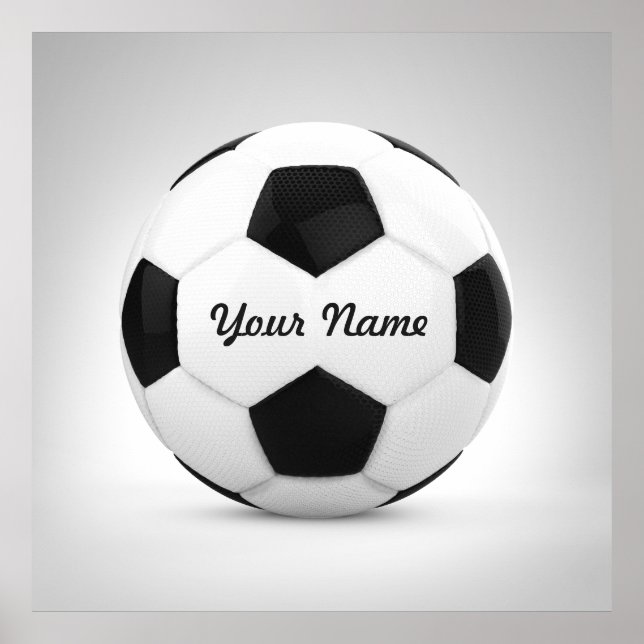 Soccer Ball Personalized Name Sport Poster (Front)