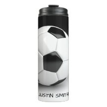 Soccer Ball Personalized Thermal Drink Tumbler