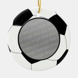 Soccer ball photo ornament