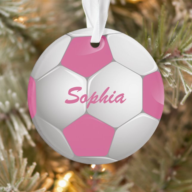 Soccer Ball Pink and White (Arbre)