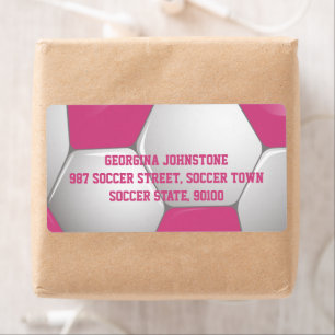 Soccer Ball Pink and White