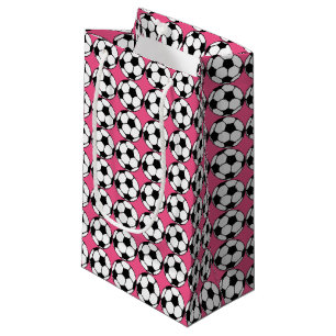 Soccer Ball Pink Girl's Birthday Party Small Gift Bag