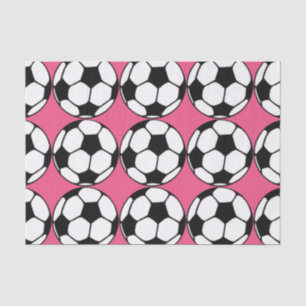 Soccer Ball Pink Girl's Birthday Party Tissue Paper