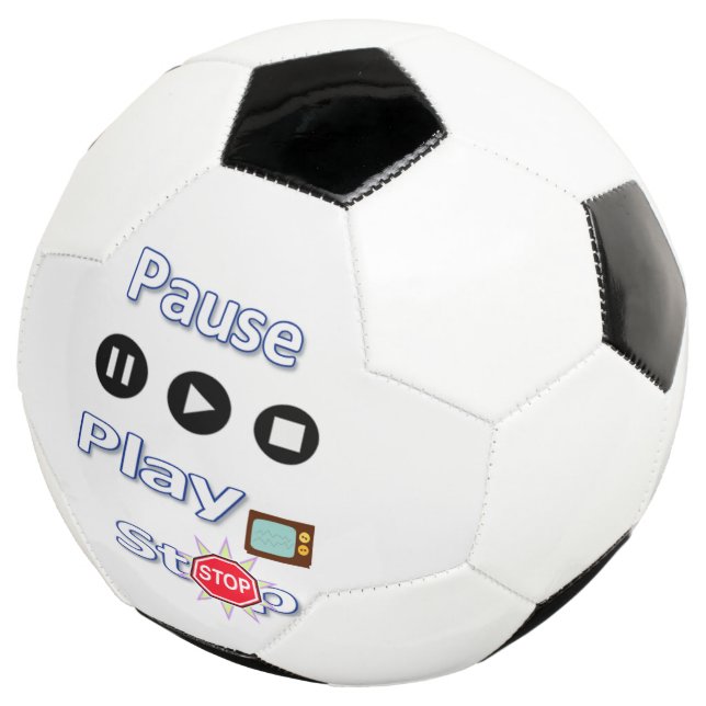 Soccer Ball Play Pause Stop (Three Quarter)