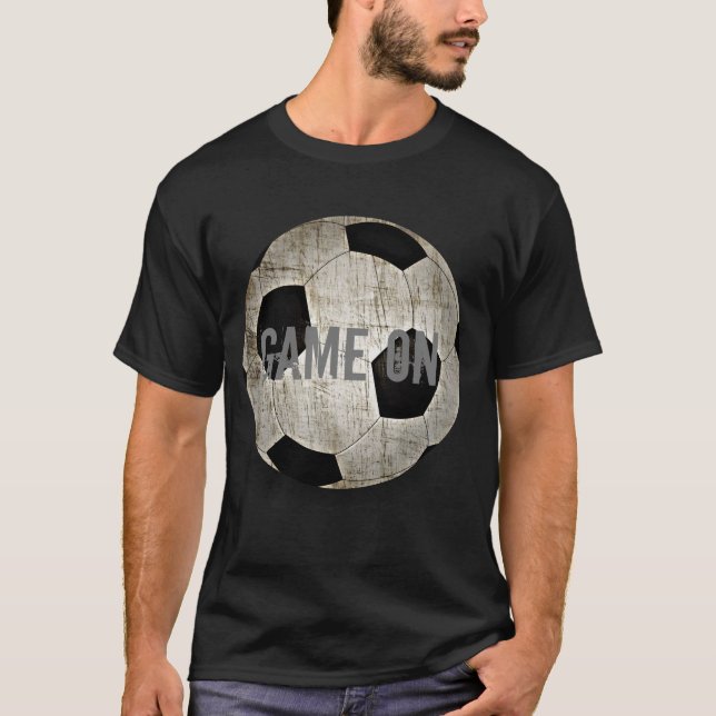 Soccer Ball Player Grunge Style Customized T-Shirt (Front)