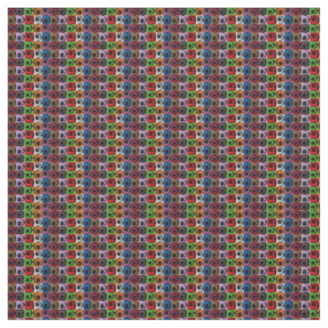 Soccer Ball Pop Art Pattern, Fabric (Close Up)