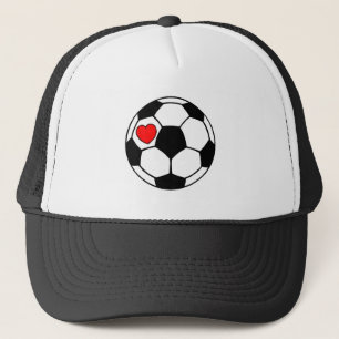 Soccer Ball (Red Heart) Trucker Hat