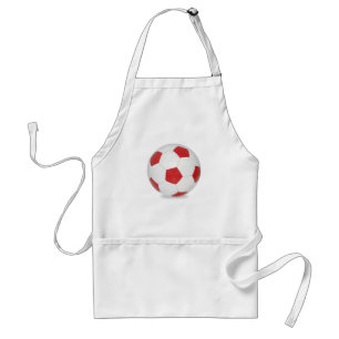 Soccer ball red standard apron