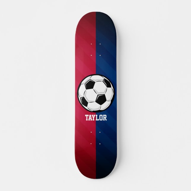 Soccer Ball; Red, White, and Blue Skateboard (Front)