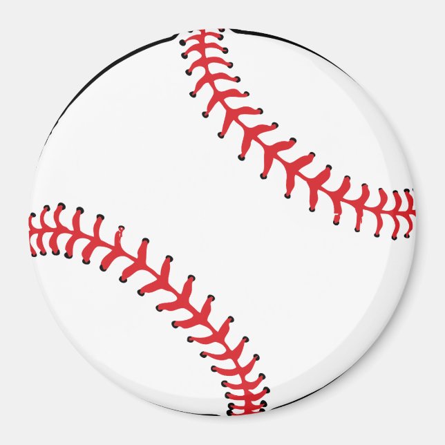 Soccer ball Red & White Magnet (Front)