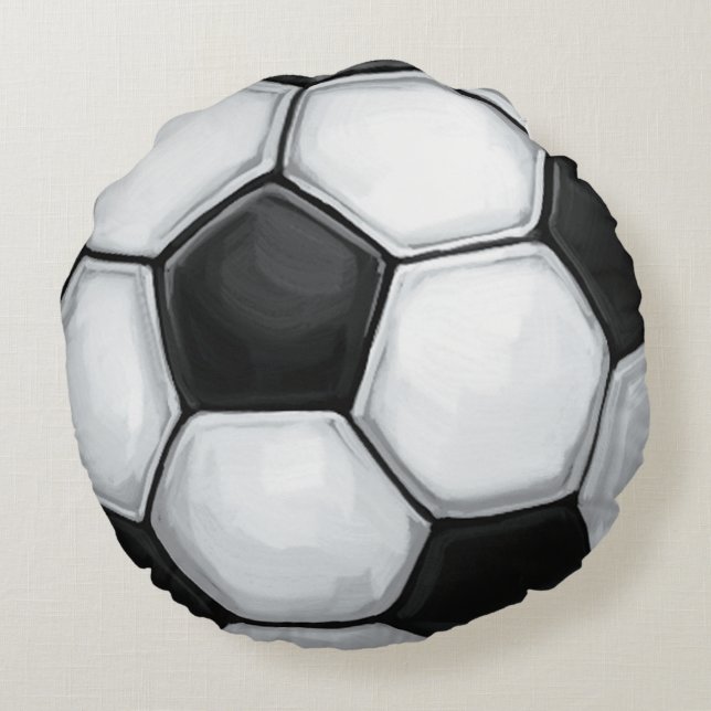 Soccer Ball Round Pillow (Back)