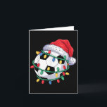 Soccer Ball Santa Hat Men Women Christmas Soccer X Card<br><div class="desc">Soccer Ball Santa Hat Men Women Christmas Soccer Xmas Lights</div>