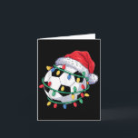 Soccer Ball Santa Hat Men Women Christmas Soccer X Card<br><div class="desc">Soccer Ball Santa Hat Men Women Christmas Soccer Xmas Lights</div>