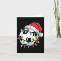 Soccer Ball Santa Hat Men Women Christmas Soccer X