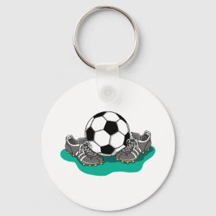 Soccer Ball Shoes Keychain