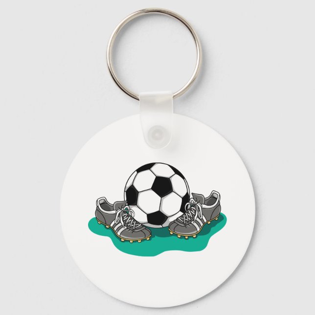Soccer Ball Shoes Keychain (Front)
