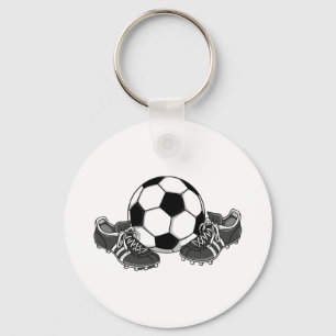 Soccer Ball Shoes Keychain