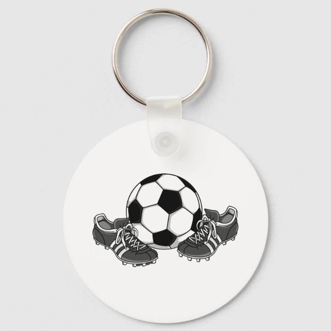 Soccer Ball Shoes Keychain (Front)