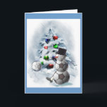 Soccer Ball Snowman Christmas Holiday Card<br><div class="desc">Cute Soccer ball snowman is hoping that your holidays are kicking! Fun Christmas merchandize and gift ideas for the soccer lover on your holiday shopping list!</div>