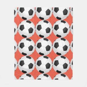 Soccer Ball Soccer Player Fleece Blanket