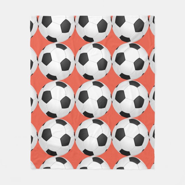 Soccer Ball Soccer Player Fleece Blanket (Front)