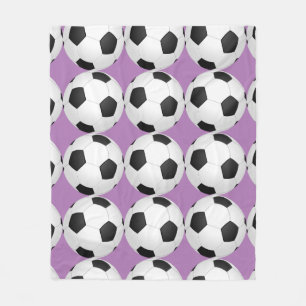 Soccer Ball Soccer Player Girl's Fleece Blanket