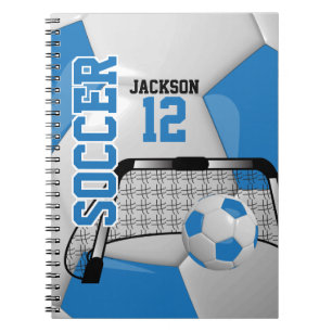 Soccer Ball ⚽ Sport - Blue and White   Notebook