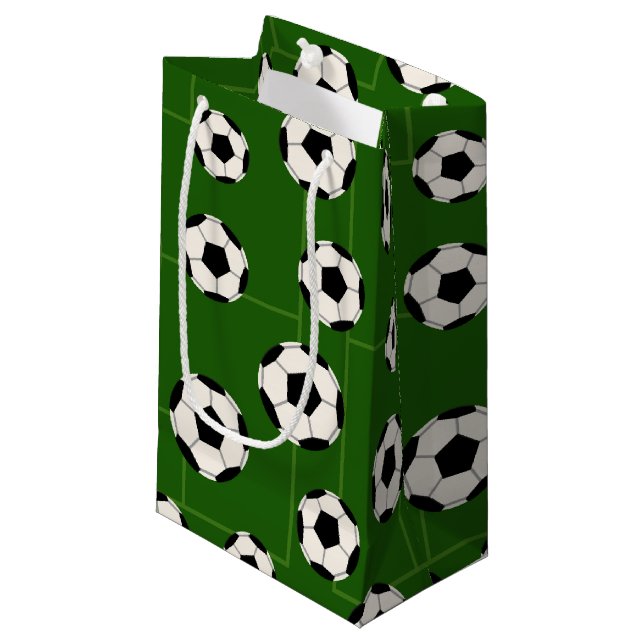 Soccer ball sports pattern party bag (Front Angled)