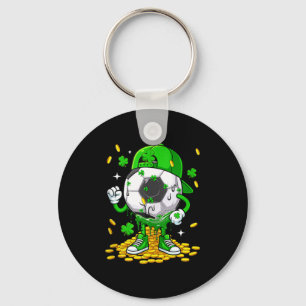 Soccer Ball St. Patricks Day Player Funny Costume Keychain