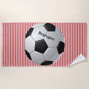 Soccer Ball Stripes Design Serviette de plage